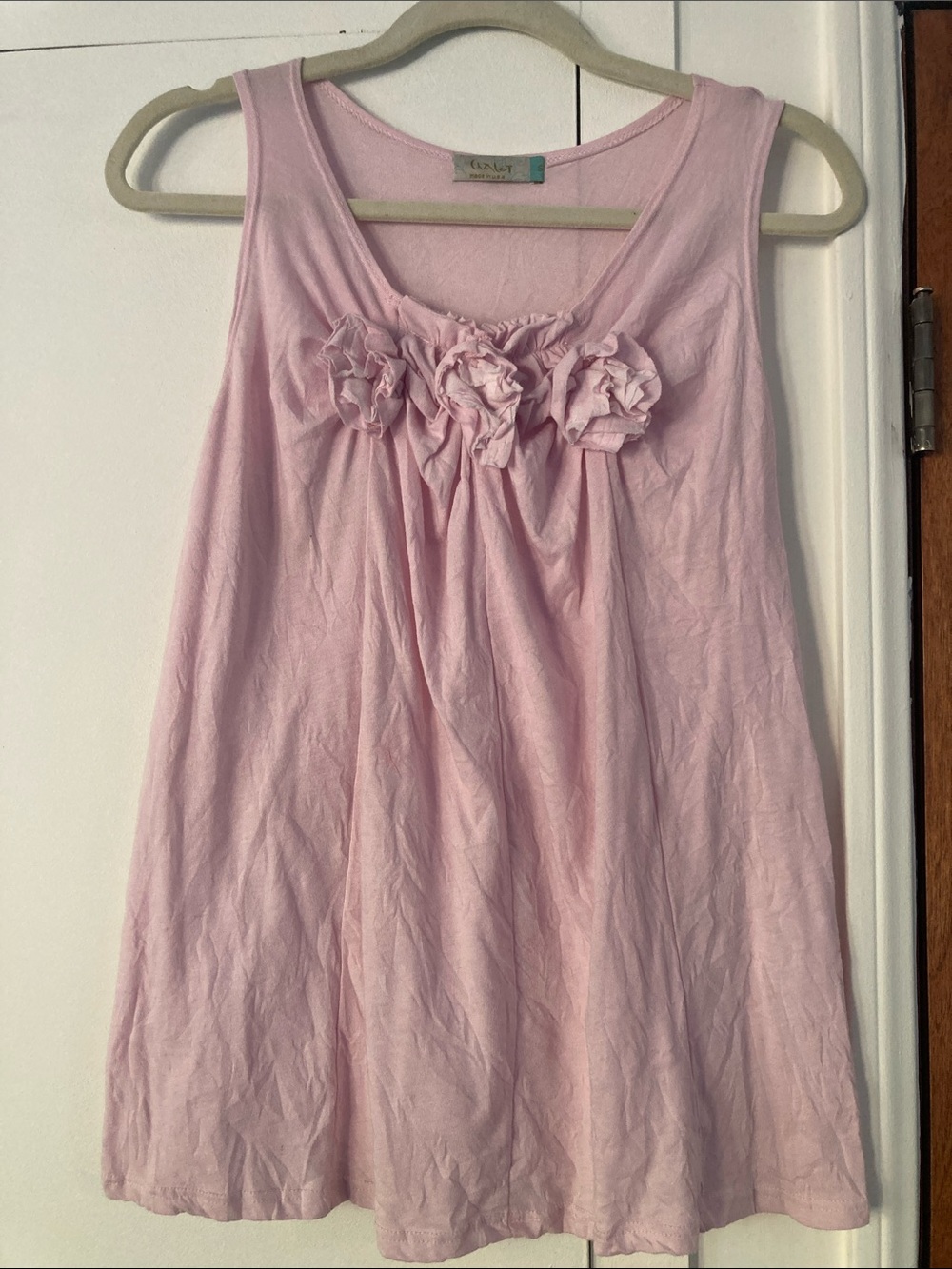 Chalet Light Pink Rosette Tank Top